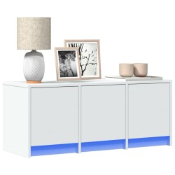 Meuble TV avec LED blanc 97x34x40 cm bois d'ingénierie 626374626374