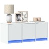 Meuble TV avec LED blanc 97x34x40 cm bois d'ingénierie 626374626374
