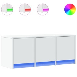 Meuble TV avec LED blanc 97x34x40 cm bois d'ingénierie 626374626374