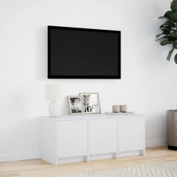 Meuble TV avec LED blanc 97x34x40 cm bois d'ingénierie 626374626374