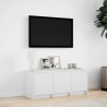 Meuble TV avec LED blanc 97x34x40 cm bois d'ingénierie 626374626374