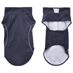 Imperméable pour chien avec bandes réfléchissantes polyester bleu marine taille S 626375626375