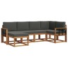 Ensemble de canapés d'extérieur 6 pcs Naturel et Anthracite 626376626376