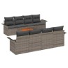Ensemble de canapé de jardin avec coussin 9 pcs Gris polyrotin 626388626388