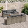 Ensemble de canapé de jardin avec coussin 9 pcs Gris polyrotin 626388626388