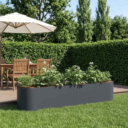 Jardin surélevé Anthracite 200 x 40 x 40 cm 626389626389