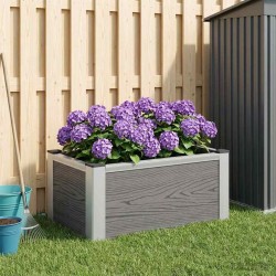 Jardinière surélevée Gris 50 x 30 x 22 cm WPC et Aluminium 626398626398