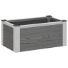 Jardinière surélevée Gris 50 x 30 x 22 cm WPC et Aluminium 626398626398