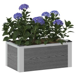 Jardinière surélevée Gris 50 x 30 x 22 cm WPC et Aluminium 626398626398