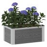 Jardinière surélevée Gris 50 x 30 x 22 cm WPC et Aluminium 626398626398