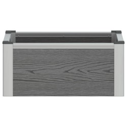 Jardinière surélevée Gris 50 x 30 x 22 cm WPC et Aluminium 626398626398