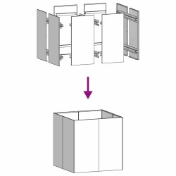 Jardinière 80x80x80 cm acier inoxydable 626399626399