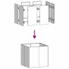 Jardinière 80x80x80 cm acier inoxydable 626399626399