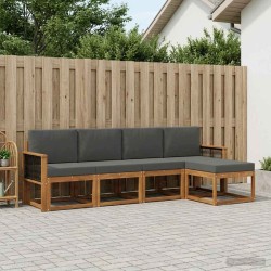 Ensemble de canapés d'extérieur 5 pcs Naturel et Anthracite 626405626405