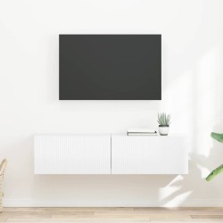 Meuble TV mural 2 pcs Blanc Brillant 60 x 31 x 29,5 cm 626409626409