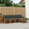 Ensemble de canapés d'extérieur 5 pcs Naturel et Anthracite 626410626410