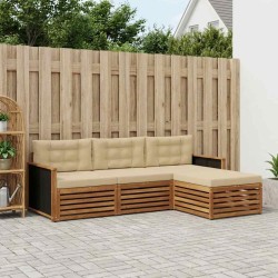 Ensemble de canapés d'extérieur 4 pcs Naturel et Beige 626411626411