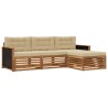 Ensemble de canapés d'extérieur 4 pcs Naturel et Beige 626411626411