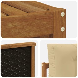 Ensemble de canapés d'extérieur 4 pcs Naturel et Beige 626411626411