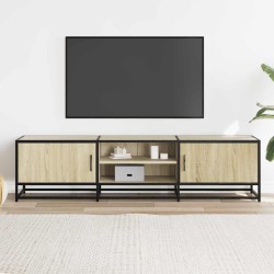Meuble TV chêne sonoma 160x35x41 cm bois d'ingénierie et métal 626412626412