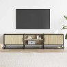 Meuble TV chêne sonoma 160x35x41 cm bois d'ingénierie et métal 626412626412
