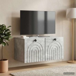 Meuble TV mural Gris béton 59,5 x 31 x 30 cm Bois d'ingénierie 626414626414