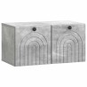 Meuble TV mural Gris béton 59,5 x 31 x 30 cm Bois d'ingénierie 626414626414