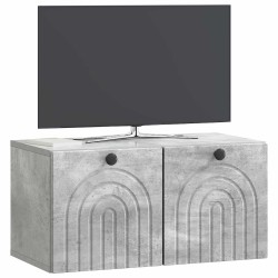 Meuble TV mural Gris béton 59,5 x 31 x 30 cm Bois d'ingénierie 626414626414