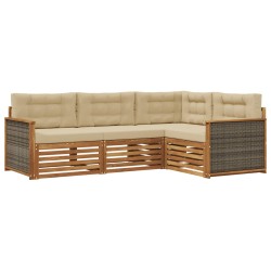 Ensemble de canapés d'extérieur 4 pcs Naturel et Beige 626415626415