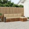 Ensemble de canapés d'extérieur 5 pcs Naturel et Beige 626416626416