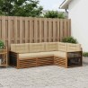 Ensemble de canapés d'extérieur 4 pcs Naturel et Beige 626417626417