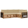 Ensemble de canapés d'extérieur 4 pcs Naturel et Beige 626417626417