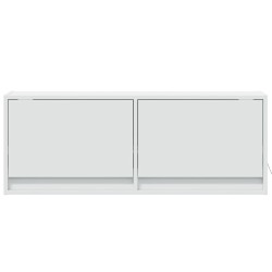 Meuble TV mural avec lumières LED blanc 100x31x35 cm 626418626418