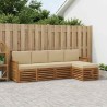 Ensemble de canapés d'extérieur 5 pcs Naturel et Beige 626420626420
