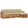 Ensemble de canapés d'extérieur 5 pcs Naturel et Beige 626420626420