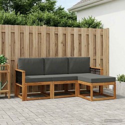 Ensemble de canapés d'extérieur 4 pcs Naturel et Anthracite 626421626421
