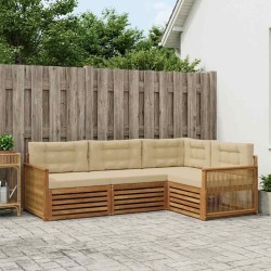 Ensemble de canapés d'extérieur 4 pcs Naturel et Beige 626422626422
