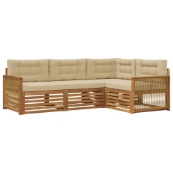 Ensemble de canapés d'extérieur 4 pcs Naturel et Beige 626422626422