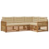 Ensemble de canapés d'extérieur 4 pcs Naturel et Beige 626422626422