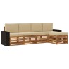 Ensemble de canapés d'extérieur 5 pcs Naturel et Beige 626423626423