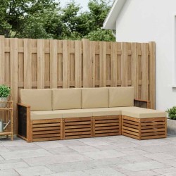 Ensemble de canapés d'extérieur 5 pcs Naturel et Beige 626425626425