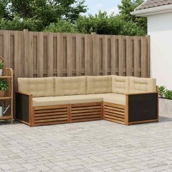 Ensemble de canapés d'extérieur 4 pcs Naturel et Beige 626427626427