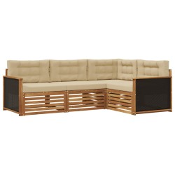 Ensemble de canapés d'extérieur 4 pcs Naturel et Beige 626427626427