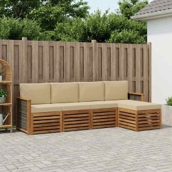 Ensemble de canapés d'extérieur 5 pcs Naturel et Beige 626428626428