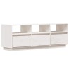 Meuble TV Blanc 140x37x50 cm Bois de pin massif 626429626429
