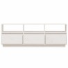 Meuble TV Blanc 140x37x50 cm Bois de pin massif 626429626429