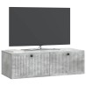 Meuble TV mural Gris béton 98 x 41 x 30 cm Bois d'ingénierie 626430626430