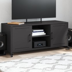 Meuble TV noir 100,5x39x43,5 cm acier 626435626435