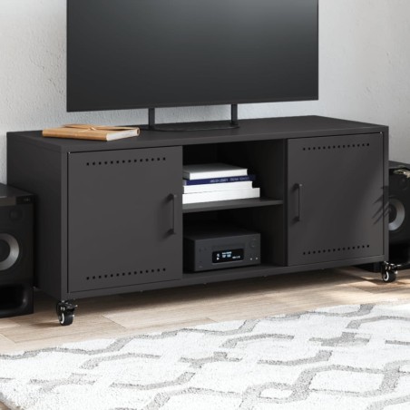 Meuble TV noir 100,5x39x43,5 cm acier 626435626435