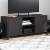 Meuble TV noir 100,5x39x43,5 cm acier 626435626435